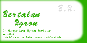 bertalan ugron business card